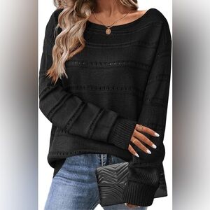 Zeagoo Women’s sweater, croch dresssy casual, blac , Size S , NWOT